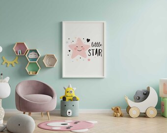 Little star, Wall Art, Printable, Home Decor, Large Digital Download, Instant Download, Wall Print, Wall Decor, Posters