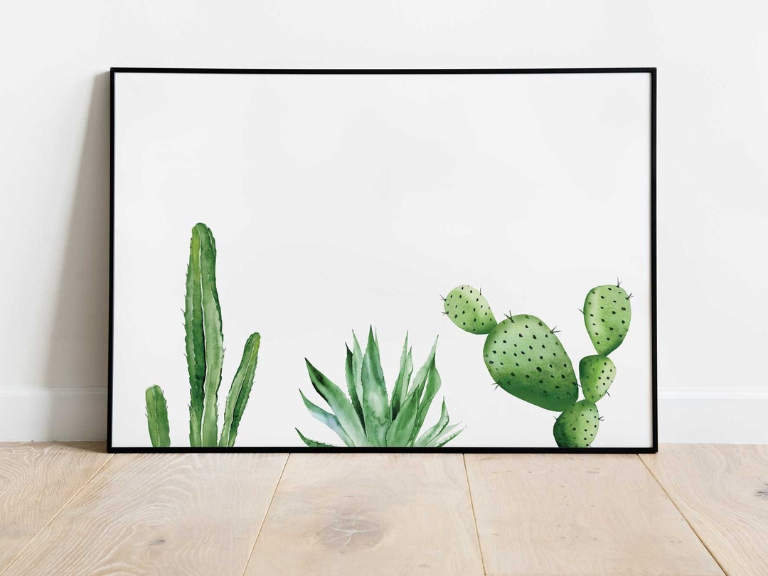 Printable Cactus Wall Art Printable Home Decor Large Etsy