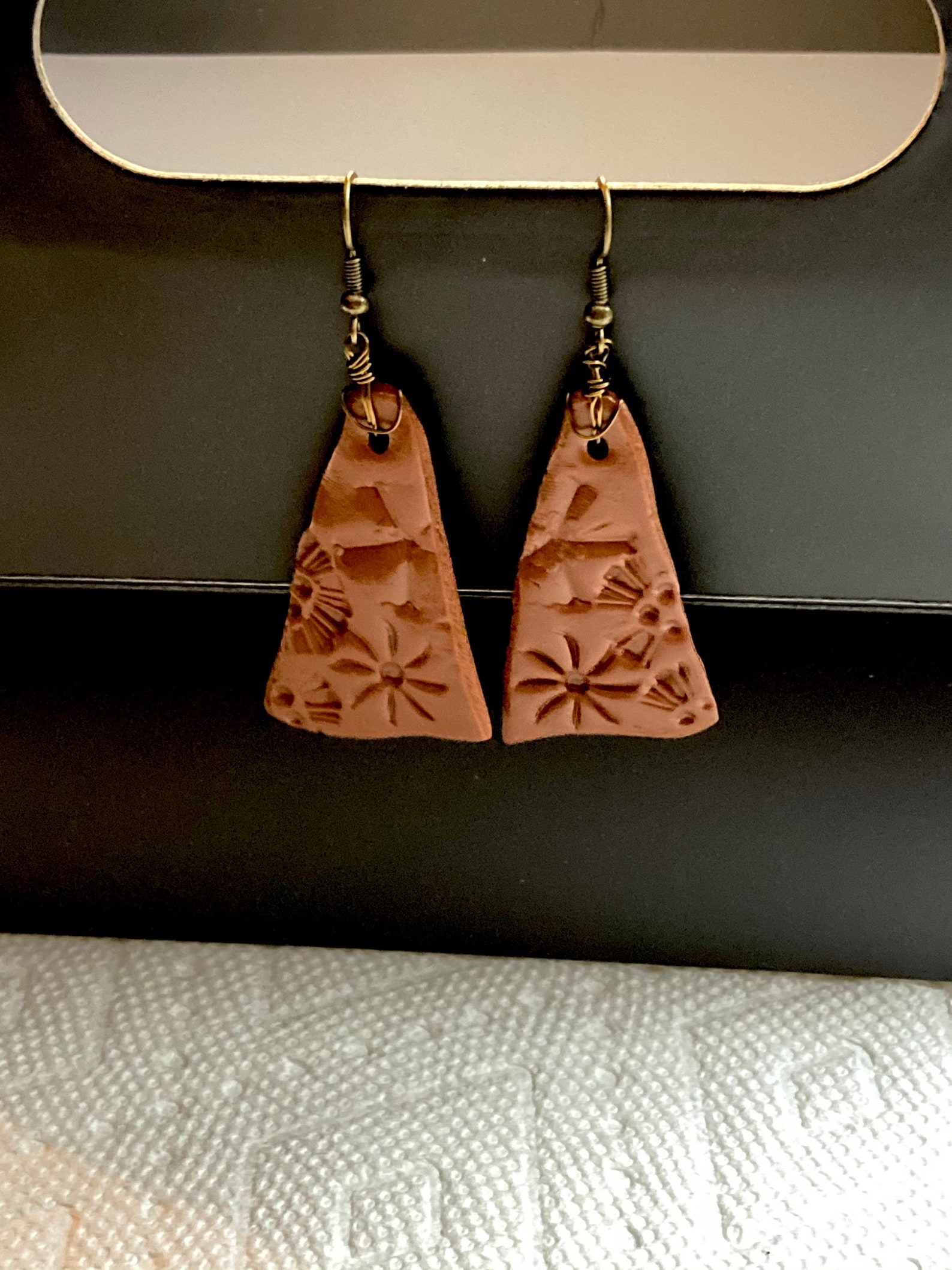 Desert Jewelry Brown Earrings Desert Earrings Clay Etsy