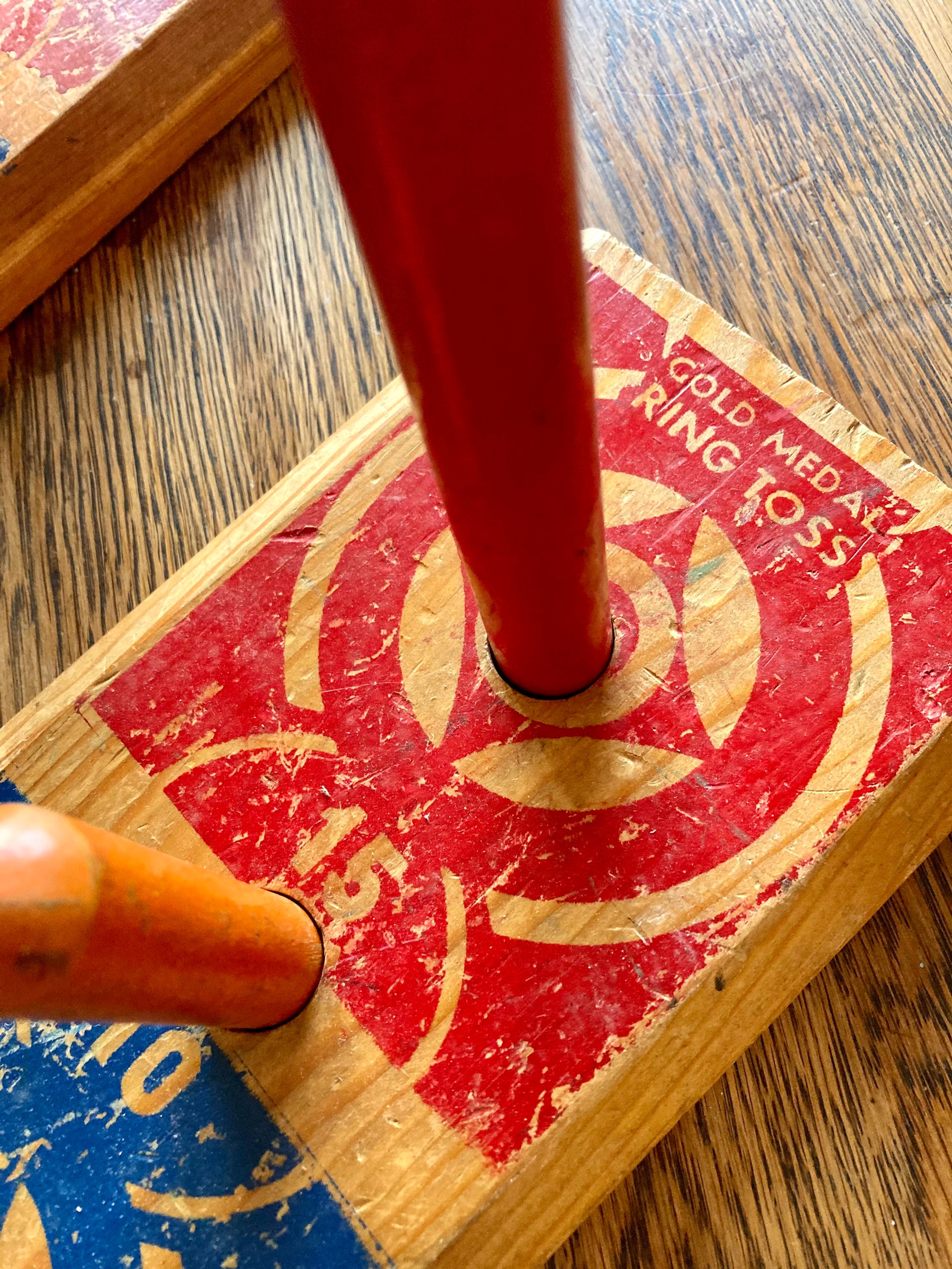 Vintage Game Vintage Ring Toss Wooden Transogram Ring Toss Etsy