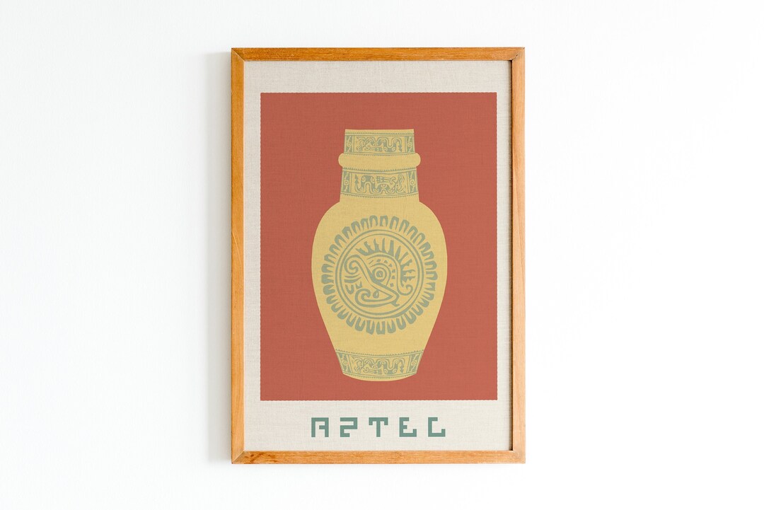 Printable Wall Art Aztec Vasedownloadable Print Artdigital Etsy