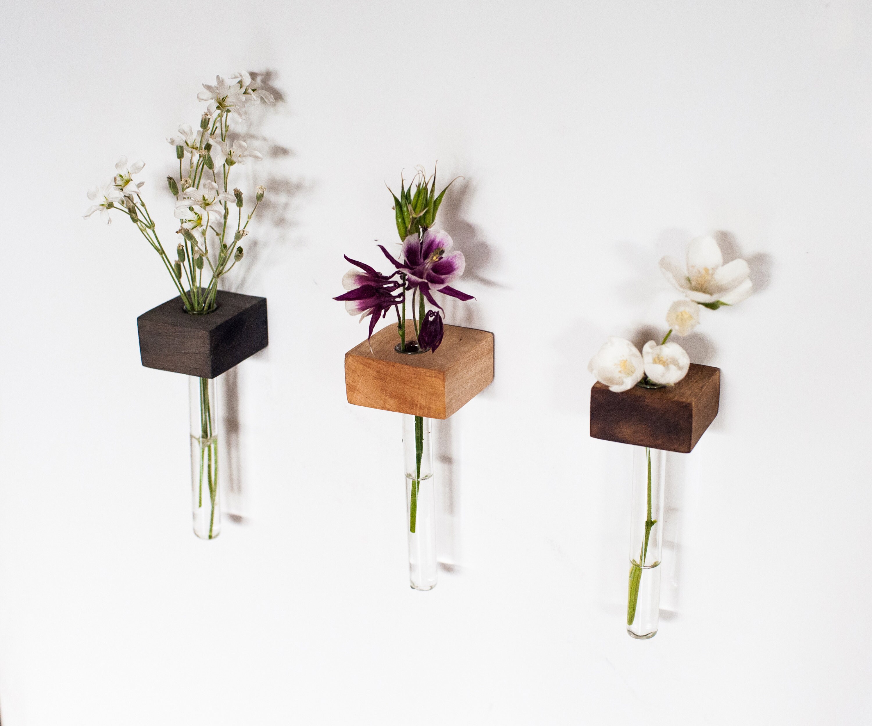 Fridge Test Tube Vase Vase Wooden Handmade Etsy