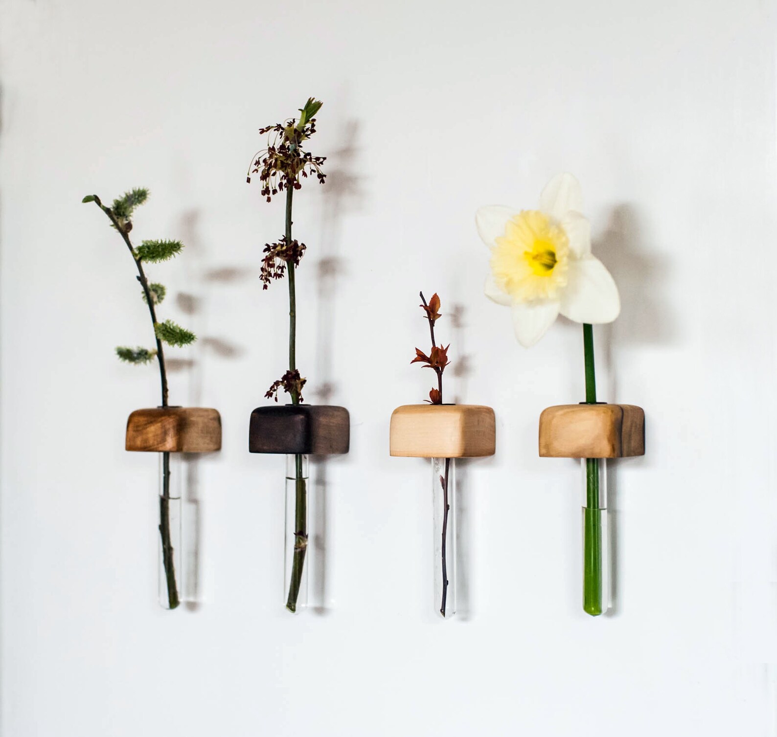 Fridge Test Tube Vase Vase Wooden Handmade Etsy
