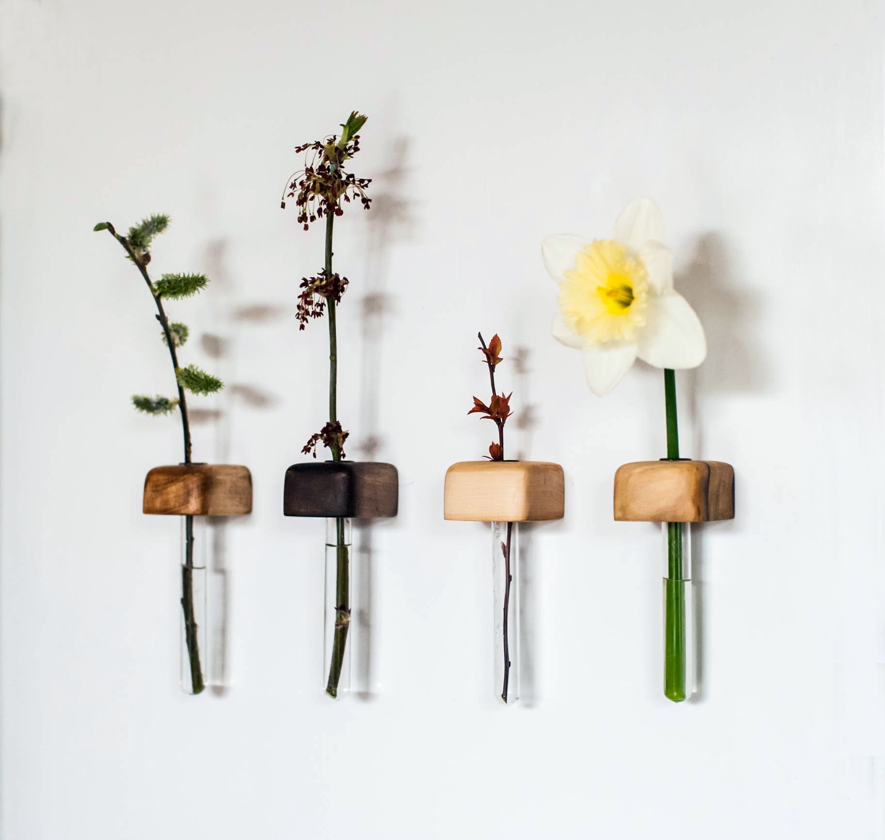 Fridge Test Tube Vase Vase Wooden Handmade Etsy