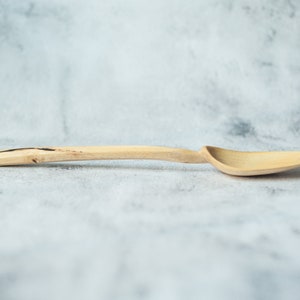 Wooden cooking spoon hand carved, walnut serving mixing spoon 13 inch, wooden utensil, big wood scoop. Original zero waste gift image 8