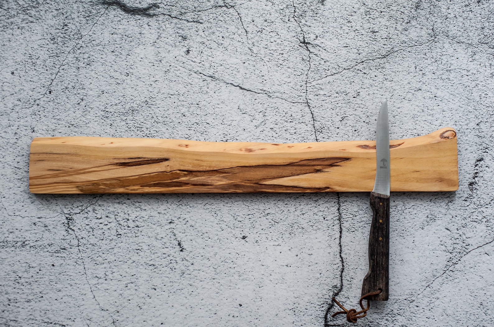 Olive Wood Live Edge Knife Rack. Knife Holder Etsy