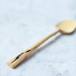 Wooden cooking spoon hand carved, walnut serving mixing spoon 13 inch, wooden utensil, big wood scoop. Original zero waste gift image 9