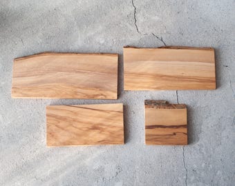 RAW OLIVE WOOD blanks. Woodcraft, wood for resin, jewellery makers, Diy Olive Wood. Small slabs scrap. Live edge Mediterranean Olive wood.