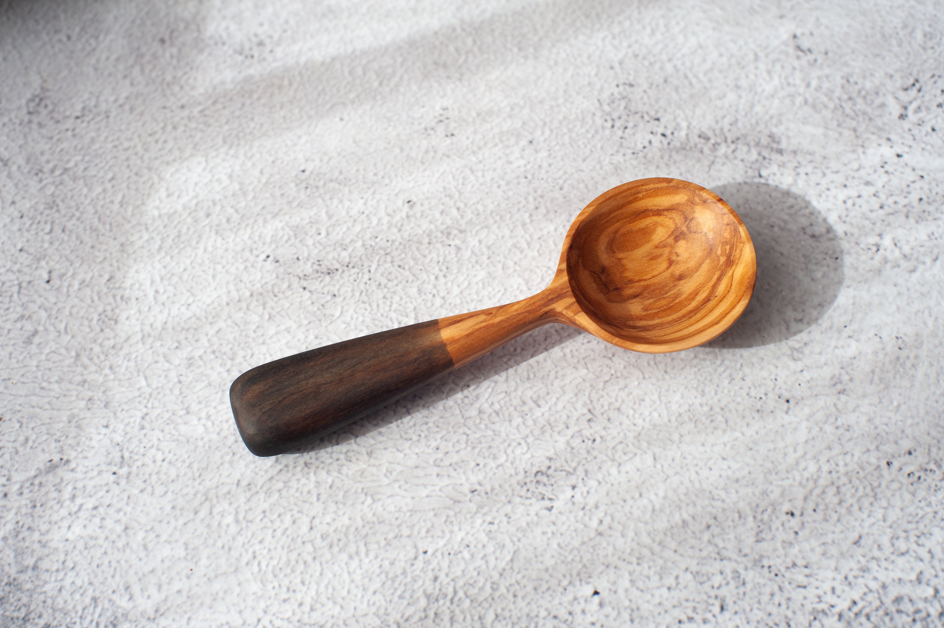 Handcrafted Olive Wood Spoon Rest and Coffee Scoop