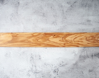 Olive wood magnetic knife holder, wooden knife storage, knife rack handmade. Magnet knife strip, wall or fridge mounted. Kitchen organiser