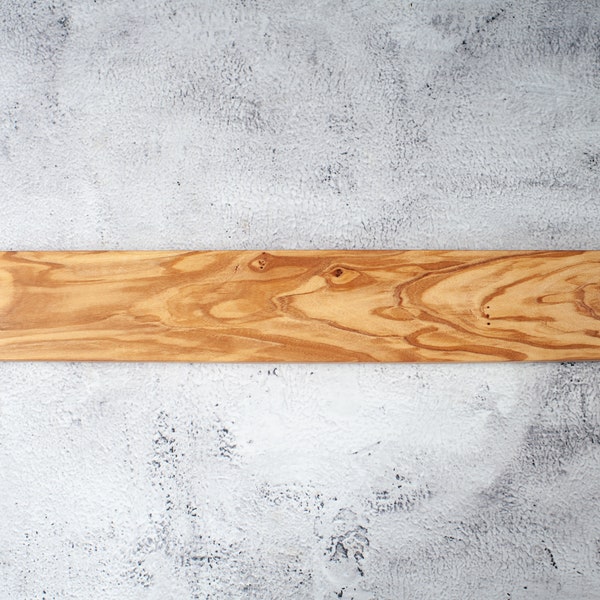 Olive wood magnetic knife Rack, wooden knife storage, knive holder handmade. Magnet knife strip, wall or fridge mounted knives. bar.