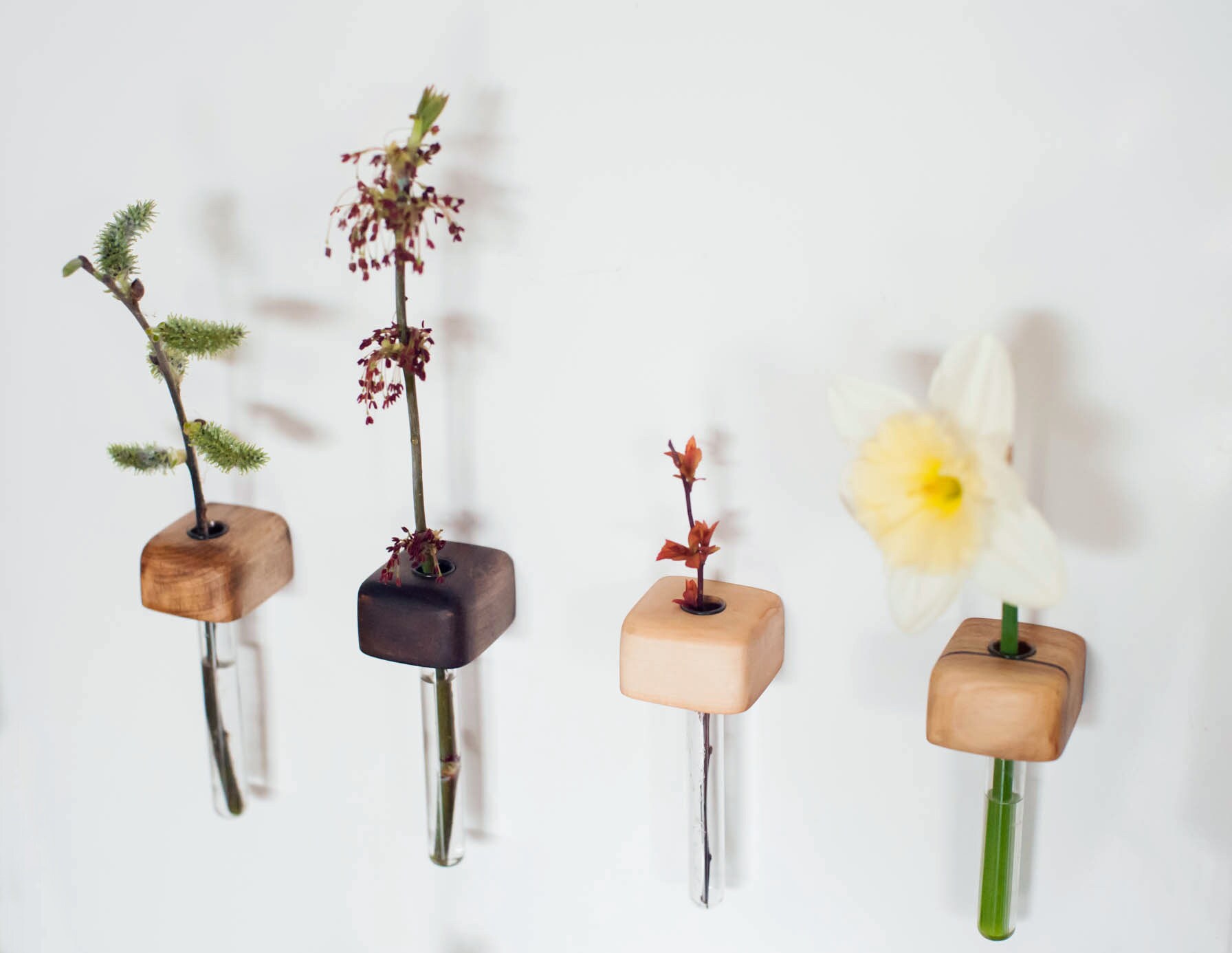 Fridge Test Tube Vase Vase Wooden Handmade Etsy