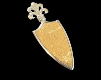 Shield Muonionalusta Meteorite Pendant | Sterling Silver