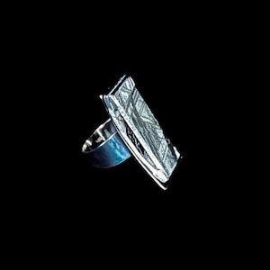 Adjustable Muonionalusta Meteorite Ring