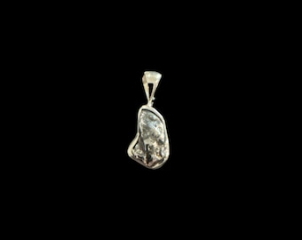 Authentic Agoudal Meteorite Pendant | Sterling Silver Setting