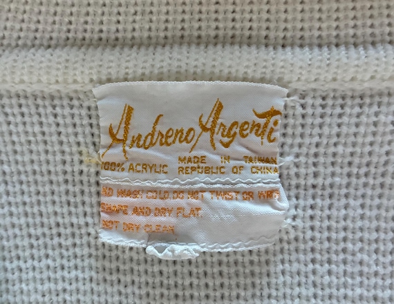 Vintage Andreno Argenti White Embriodered Golf Bu… - image 3