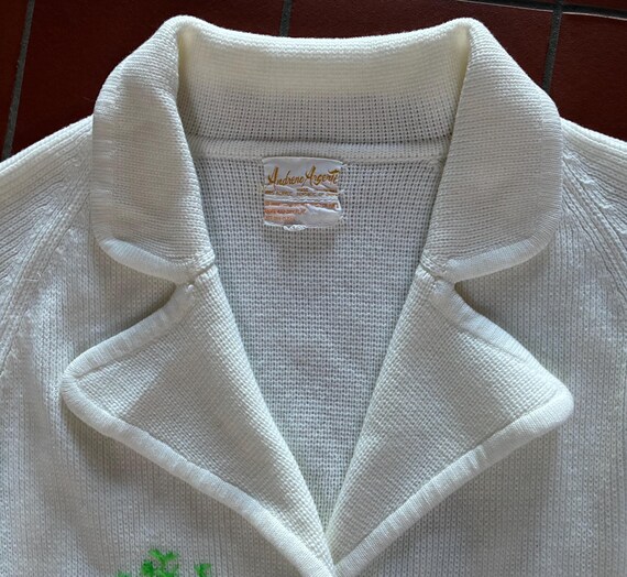 Vintage Andreno Argenti White Embriodered Golf Bu… - image 2