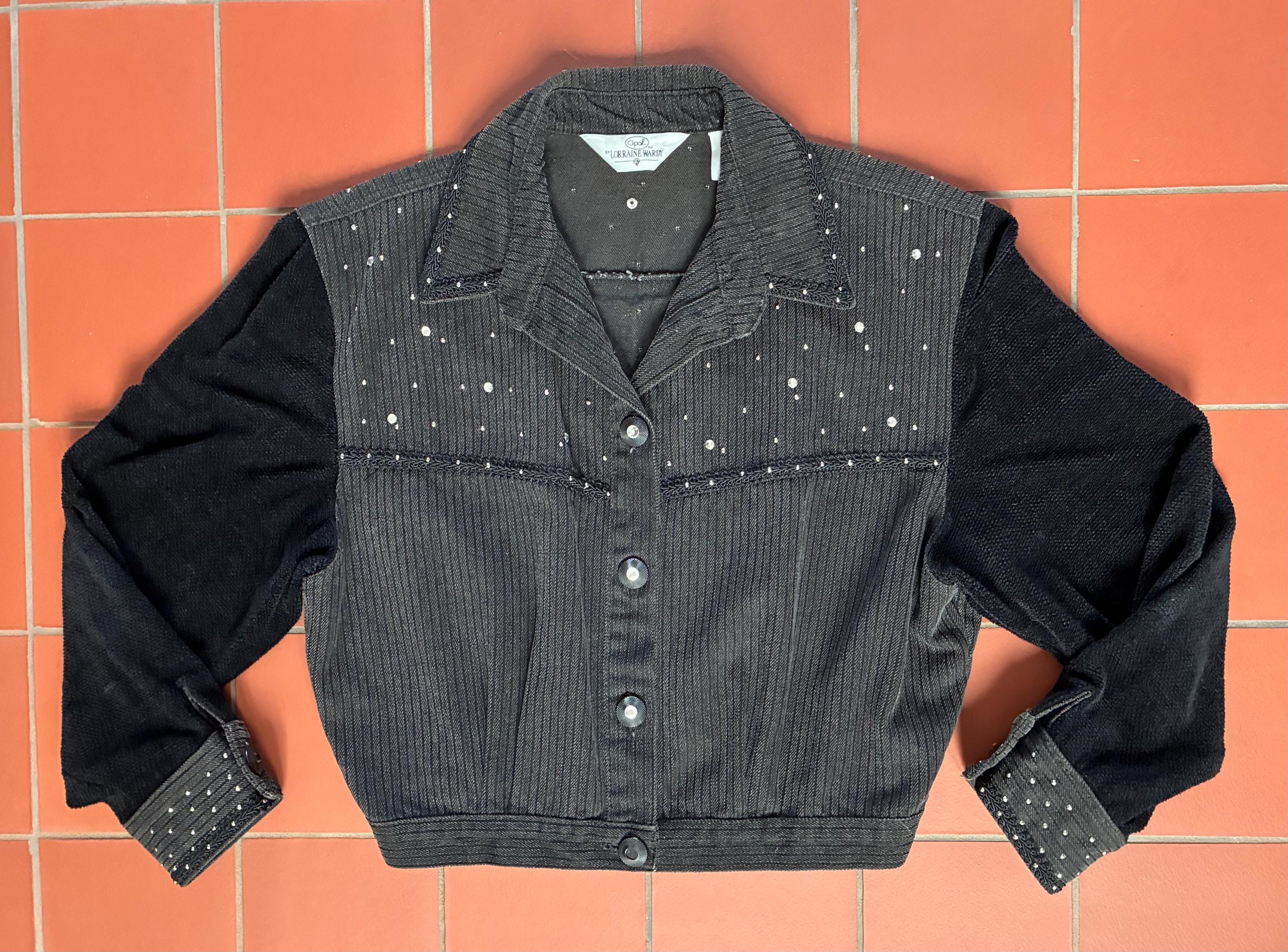 Bedazzled Vintage Denim Jacket - Etsy