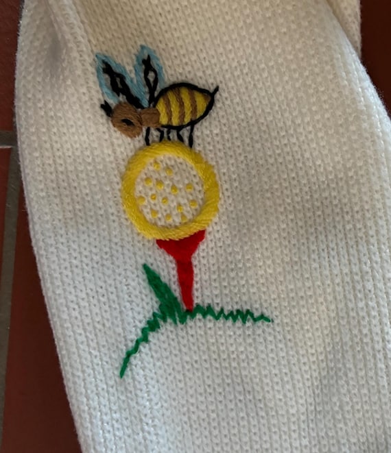 Vintage Andreno Argenti White Embriodered Golf Bu… - image 7