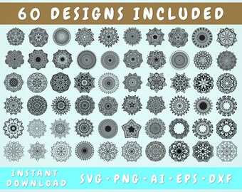 Download Mandala Svg Bundle Etsy
