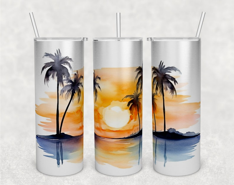 Beach Sunset Tumbler Wraps Bundle