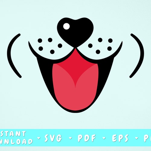Dog Face Svg Dog Print Dog Nose Svg Face Mask Design Etsy UK