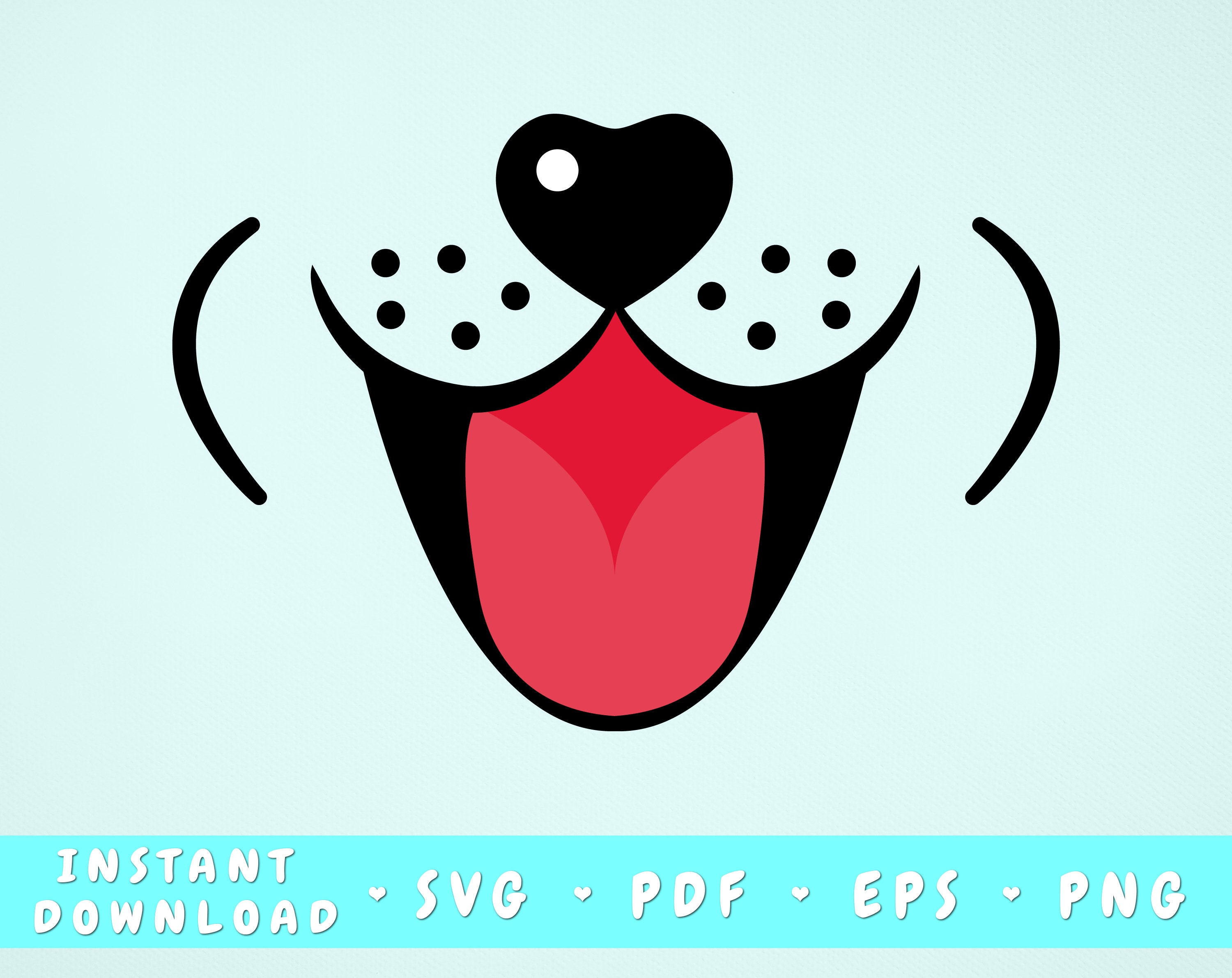 Dog Face Svg Dog Print Dog Nose Svg Face Mask Design - Etsy