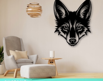 File di taglio SVG laser Coyote, SVG per arte murale Coyote, DXF, Eps, file di taglio vettoriale Coyote, Svg pronto per il laser Coyote