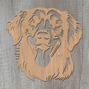 Golden Retriever Laser SVG Cut File, Golden Retriever Wall Art SVG, DXF ...