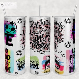 Fußball Mom Tumbler Wrap, 20 Unzen Skinny Tumbler PNG-Datei, Nahtloses Tumbler Sublimationsdesign, Fußball Mom Tumbler PNG, Fußball Zitate PNG