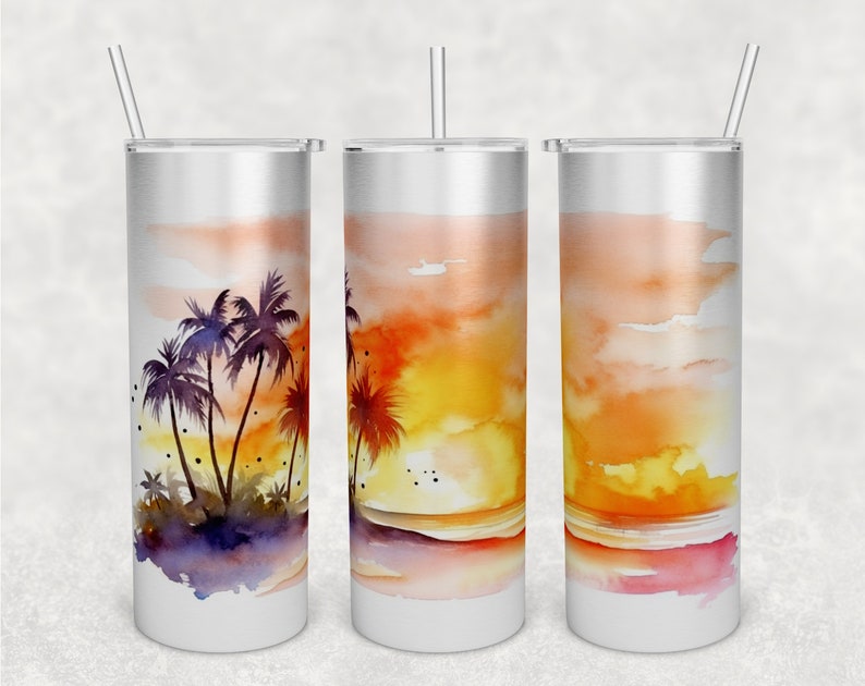 Beach Sunset Tumbler Wraps Bundle