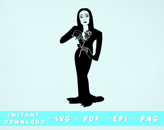 Download Morticia Addams Svg Halloween Clipart Cut File Cricut | Etsy