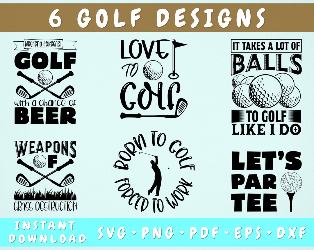 Golf Quotes SVG Bundle 6 Designs Gold Sayings SVG It Takes Etsy