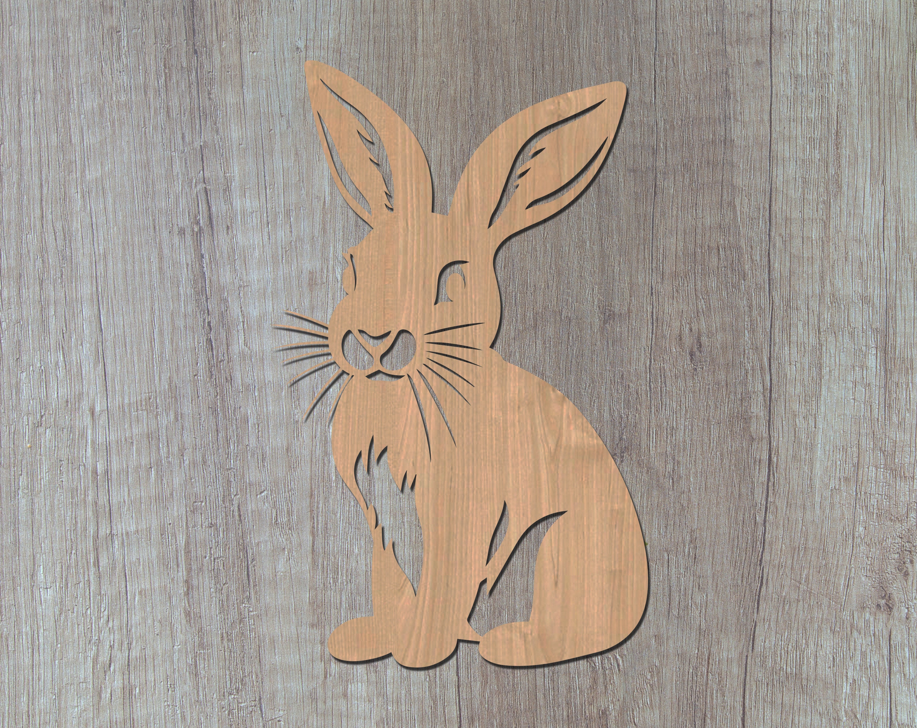 Rabbit Laser SVG Cut File, Rabbit Wall Art SVG, DXF, Eps, Rabbit Vector ...