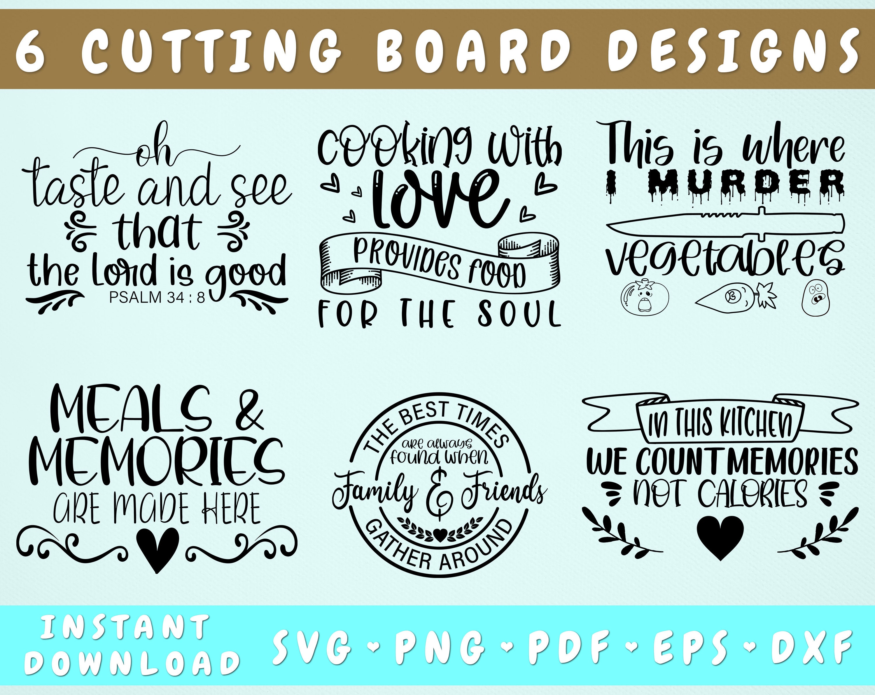 Cutting Board SVG, Kitchen Quotes SVG