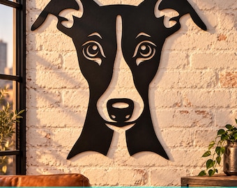 Italian Greyhound Laser SVG | Greyhound Dog DXF | Dog Face Svg | Italian Greyhound Art | CNC Plasma Cut File | Dog Wall Decor