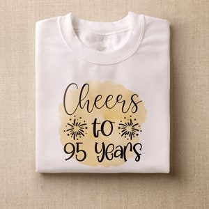 95th Birthday Sublimation Designs Bundle, 6 95th Birthday PNG Files, 95 ...
