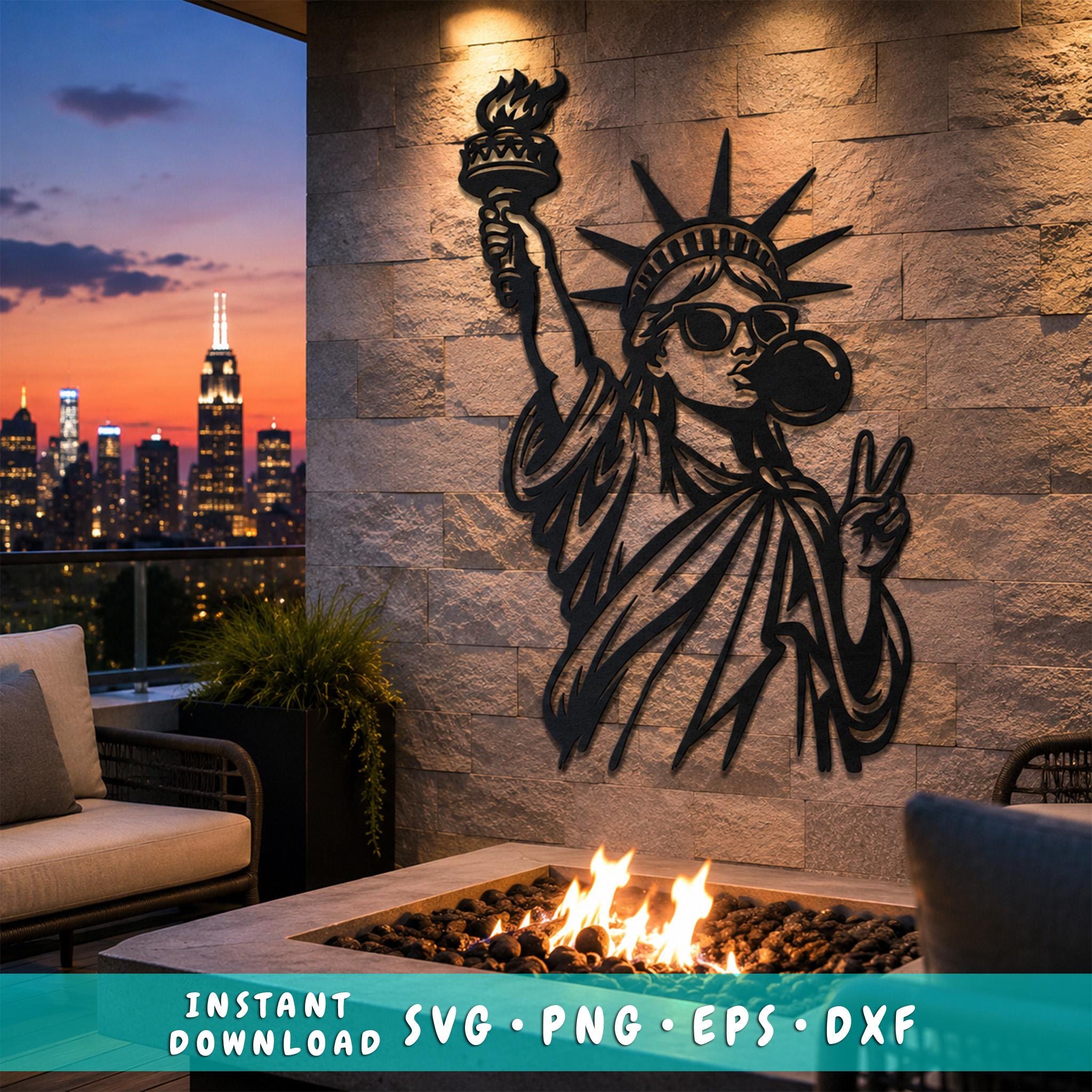 Statue Liberty Dxf - Etsy