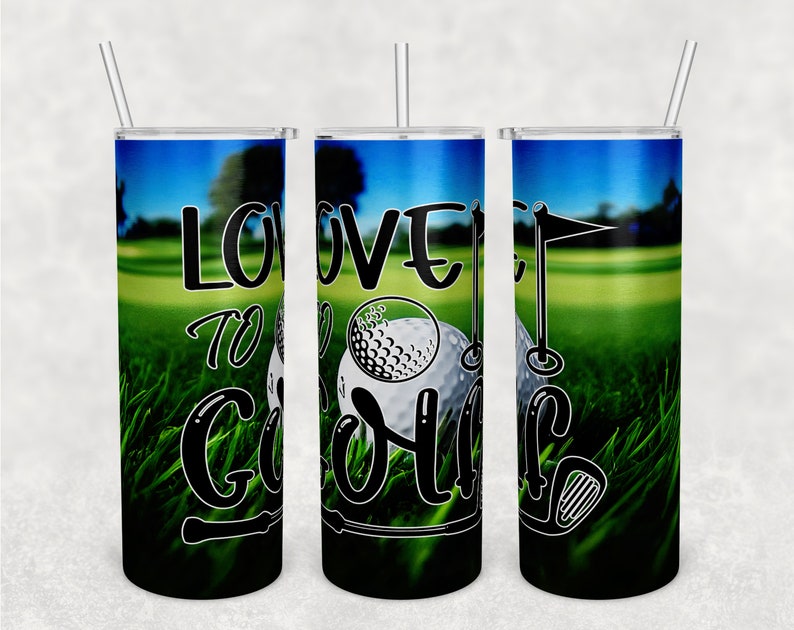 Love to golf tumbler wrap