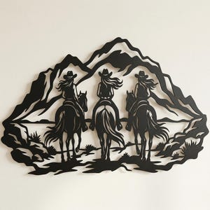 Cowgirl Trio Laser SVG