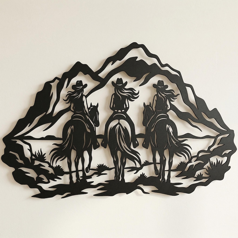 Cowgirl Trio Laser SVG