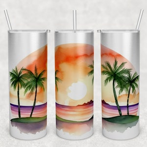 Beach Sunset Tumbler Wraps Bundle