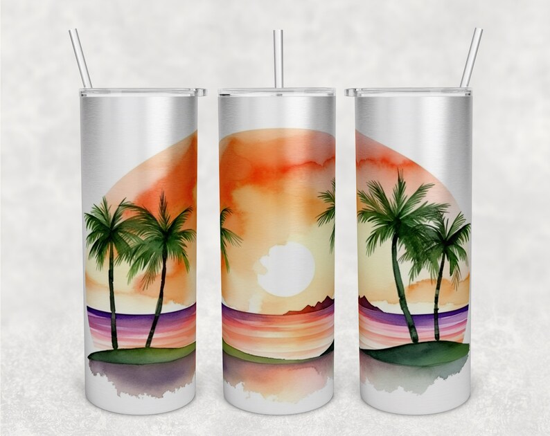 Beach Sunset Tumbler Wraps Bundle