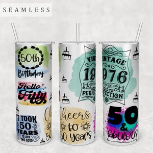 50th Birthday Tumbler Wrap