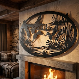 Duck Hunting Metal Sign SVG