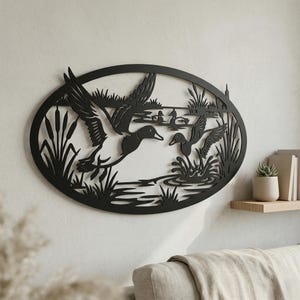 Duck Hunting Metal Sign SVG