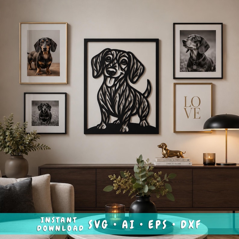 Dachshund Laser Cut SVG