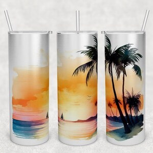 Beach Sunset Tumbler Wraps Bundle