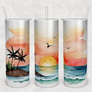 Beach Sunset Tumbler Wraps Bundle