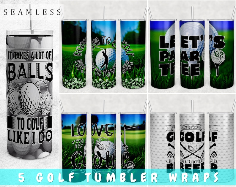 Golf Tumbler Wraps Bundle